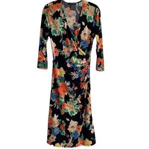Lauren Ralph Lauren Navy Floral MIDI dress